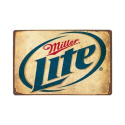Plaque Métal Vintage Miller Lite