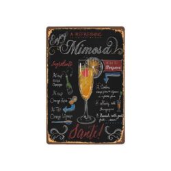 Plaque Métal Vintage Mimoza
