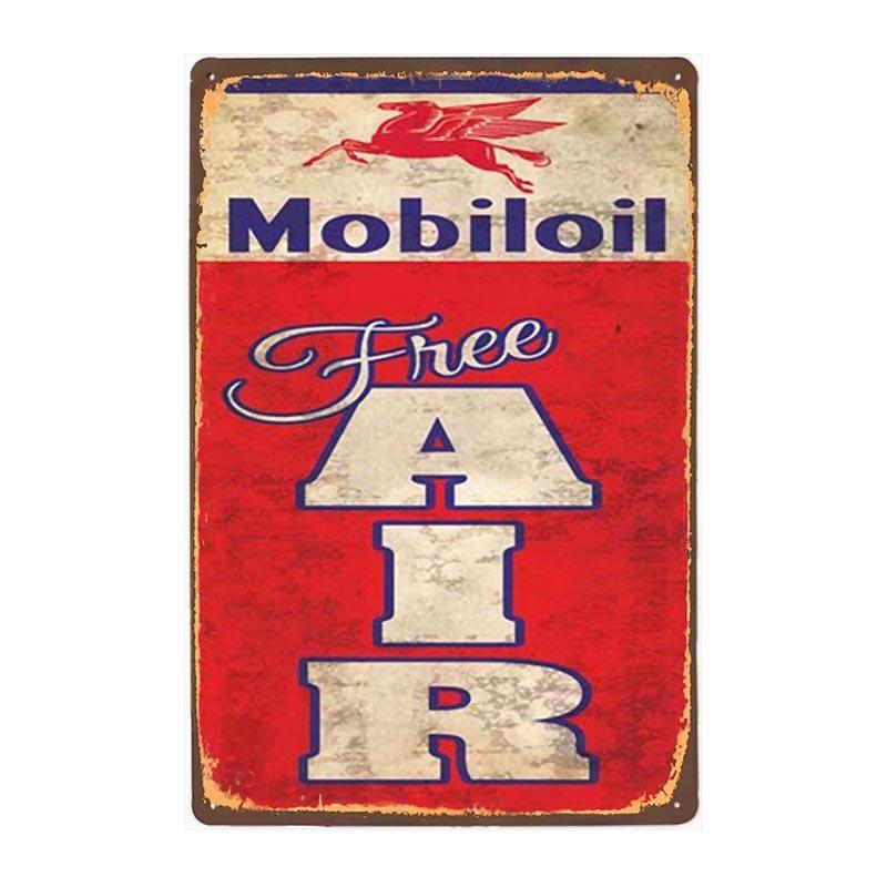 plaque-metal-vintage-mobiloil-free-air Plaque Métal Vintage Mobiloil Free Air