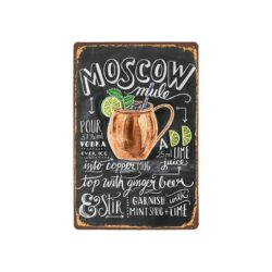 Plaque Métal Vintage Moscow Mule