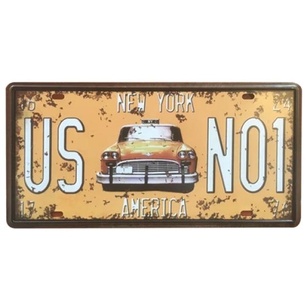 plaque-metal-vintage-new-york plaque métal vintage new york