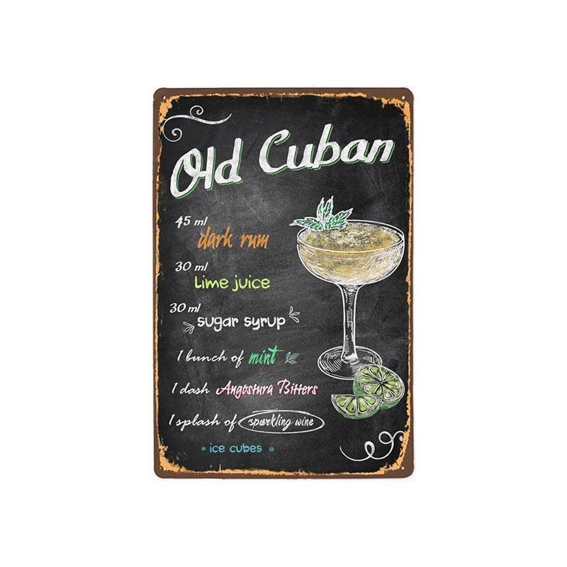 plaque-metal-vintage-old-cuban Plaque Métal Vintage Old Cuban
