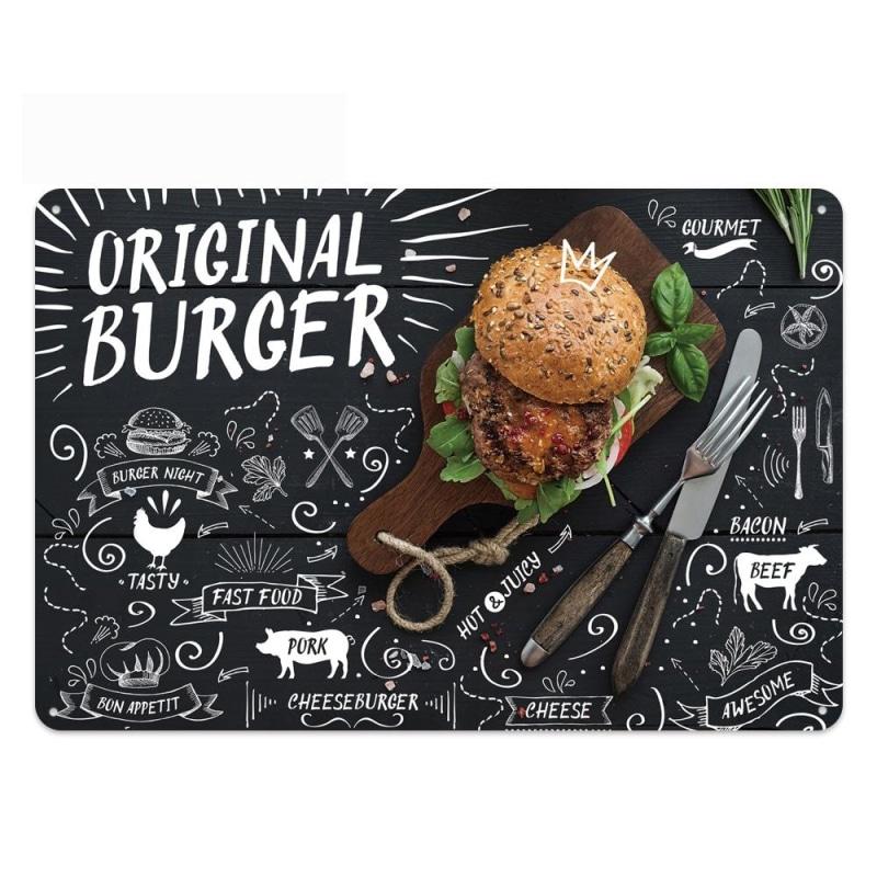 plaque-metal-vintage-original-burger Plaque Métal Vintage Original Burger