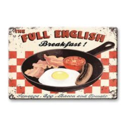 Plaque Métal Vintage Petit-déjeuner Anglais