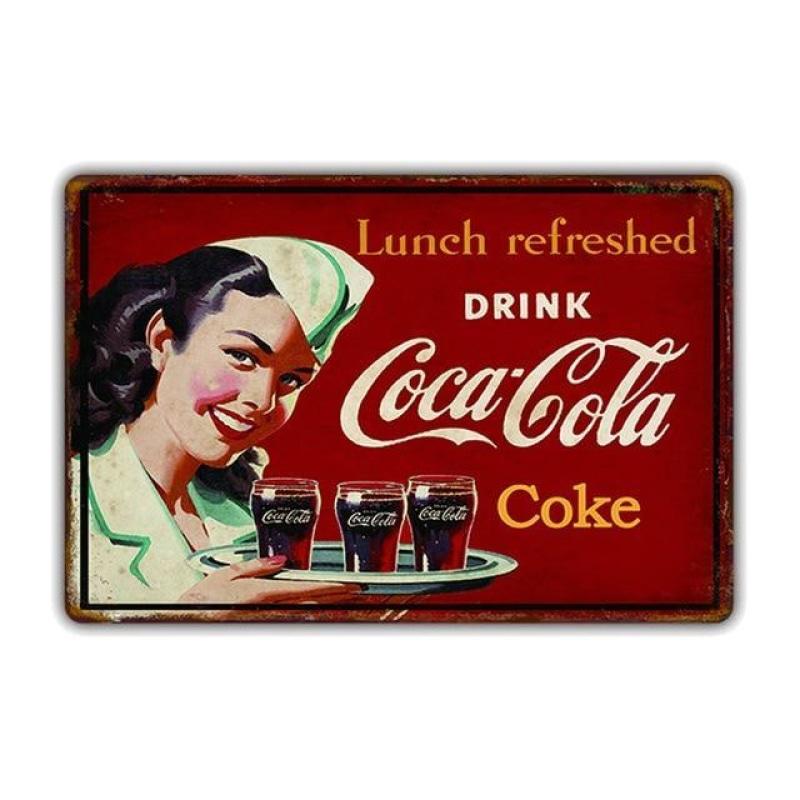 plaque-metal-vintage-pin-up-coca-cola Plaque Métal Vintage Pin-up Coca-Cola