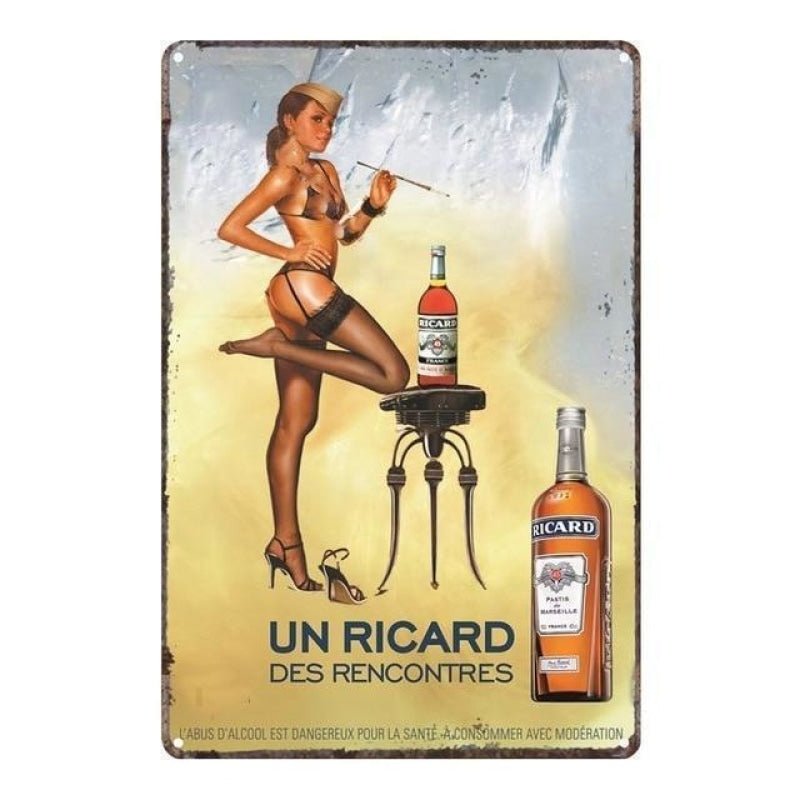 plaque-metal-vintage-pin-up-ricard_f9f180cd-f4b4-46ae-986f-b54095186a44 plaque métal vintage pin up ricard