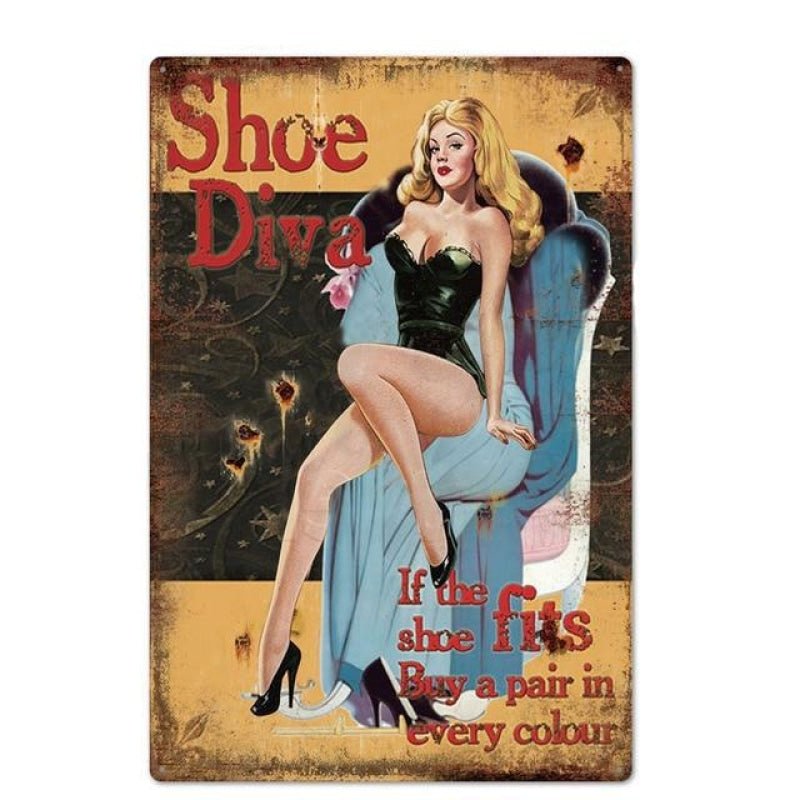 plaque-metal-vintage-pin-up-shoe-diva_3f23a555-dc6f-4260-a328-3b90bfb3814a plaque métal vintage pin up shoe diva