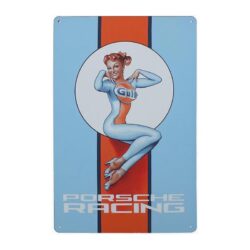 plaque métal vintage porsche racing