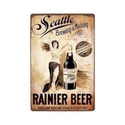 Plaque Métal Vintage Rainier Beer