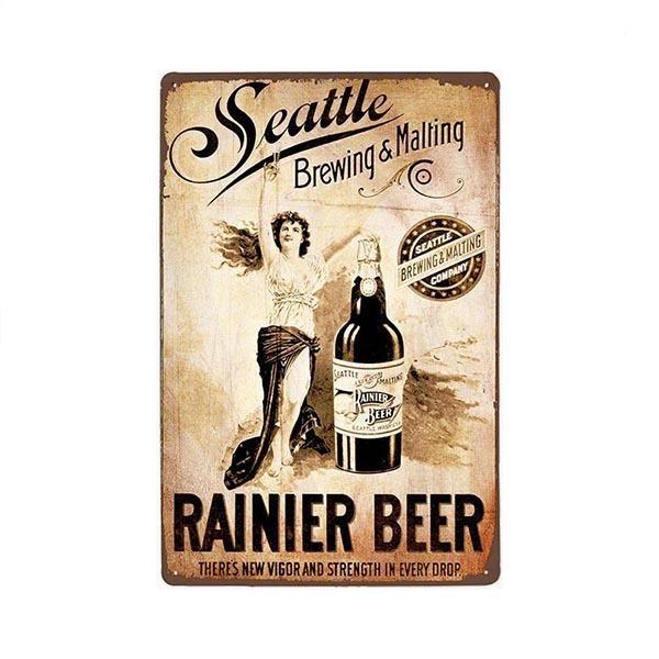 plaque-metal-vintage-rainier-beer Plaque Métal Vintage Rainier Beer