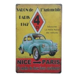 plaque métal vintage renault