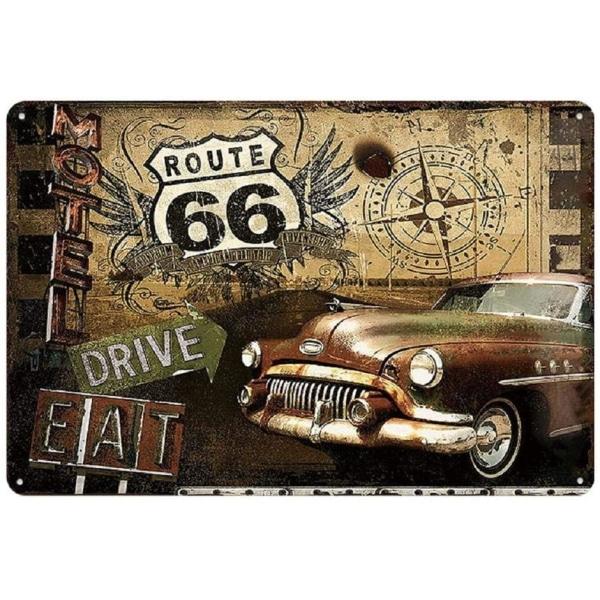 plaque-metal-vintage-road plaque métal vintage road