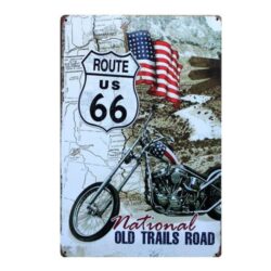 plaque métal vintage route 66