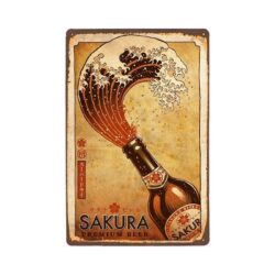 Plaque Métal Vintage Sakura