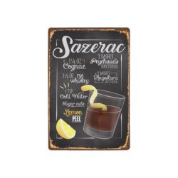 Plaque Métal Vintage Sazerac