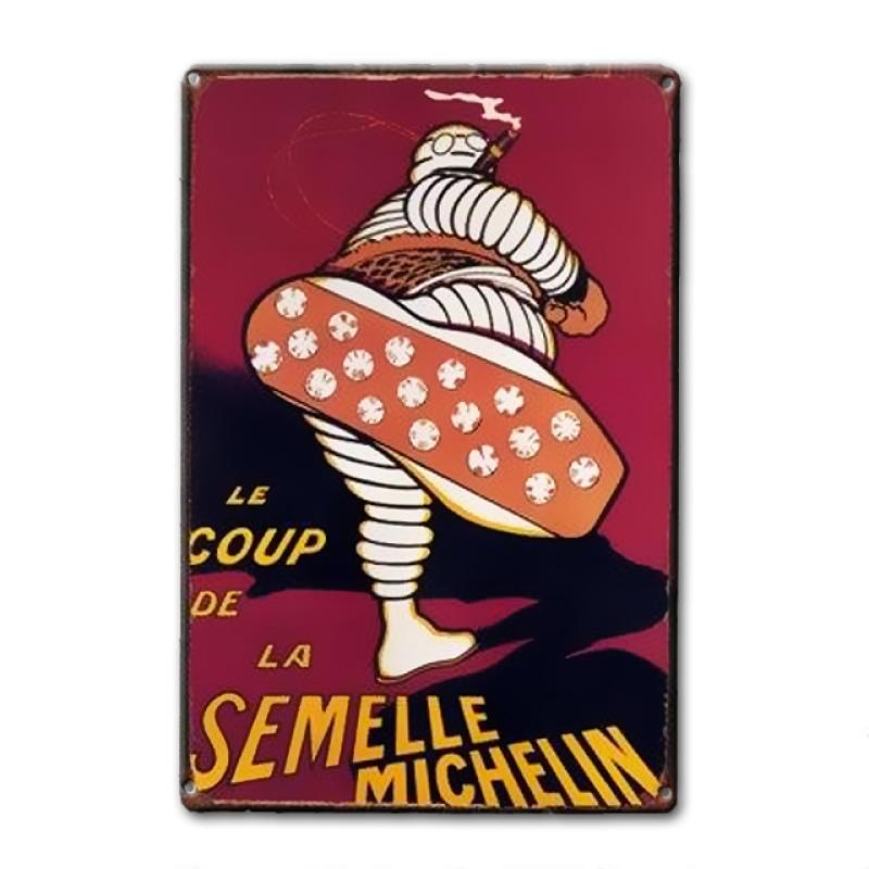 plaque-metal-vintage-semelle-michelin Plaque Métal Vintage Semelle Michelin