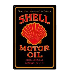 plaque métal vintage shell motor oil