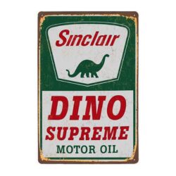 Plaque Métal Vintage Sinclair Dino Supreme