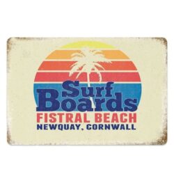 plaque métal vintage surf roads