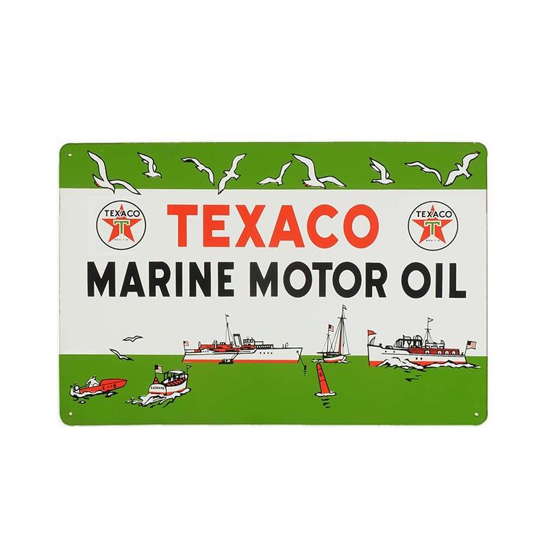 plaque-metal-vintage-texaco-marine-motor-oil Plaque Métal Vintage Texaco Marine Motor Oil