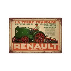 plaque métal vintage tracteur