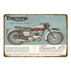 plaque métal vintage triumph