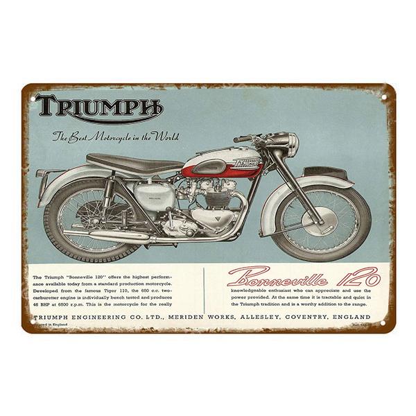 plaque-metal-vintage-triumph plaque métal vintage triumph