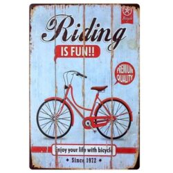 plaque métal vintage vélo