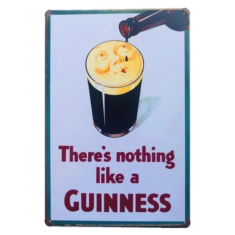 plaque-metal-vintage-verre-de-guinness Plaque Métal Vintage Verre de Guinness