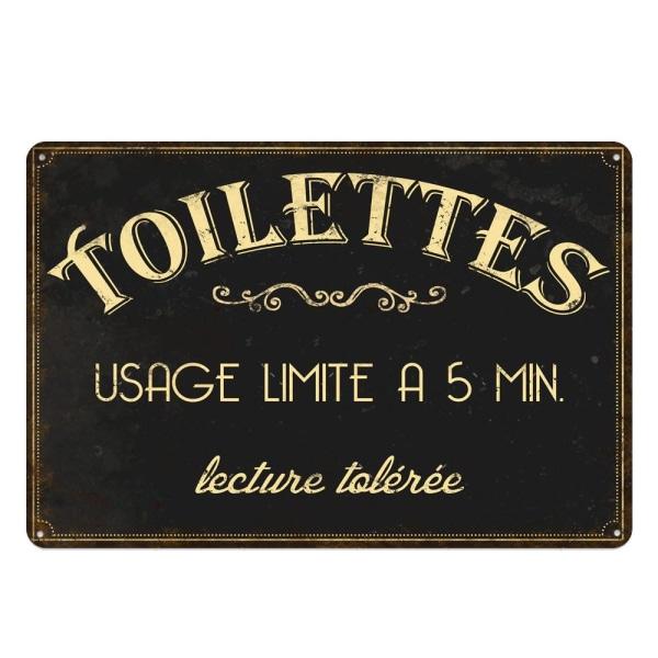 plaque-metal-vintage-wc plaque métal vintage wc