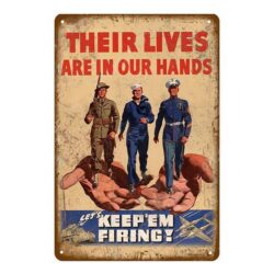 plaque métal vintage ww2