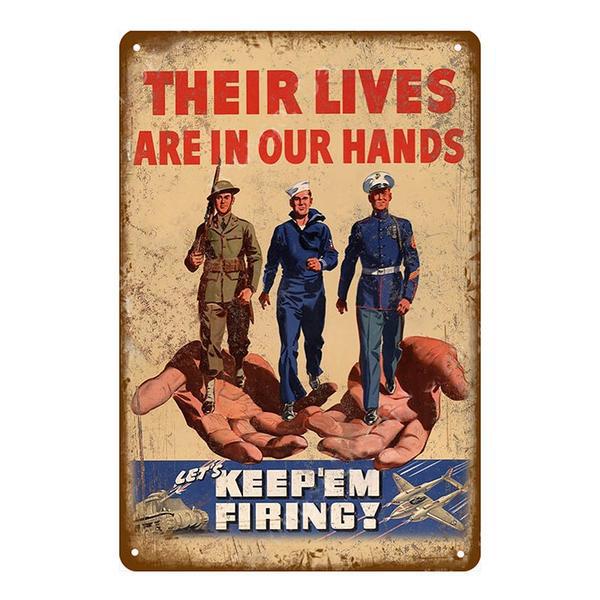 plaque-metal-vintage-ww2 plaque métal vintage ww2