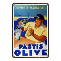 plaque métal pastis