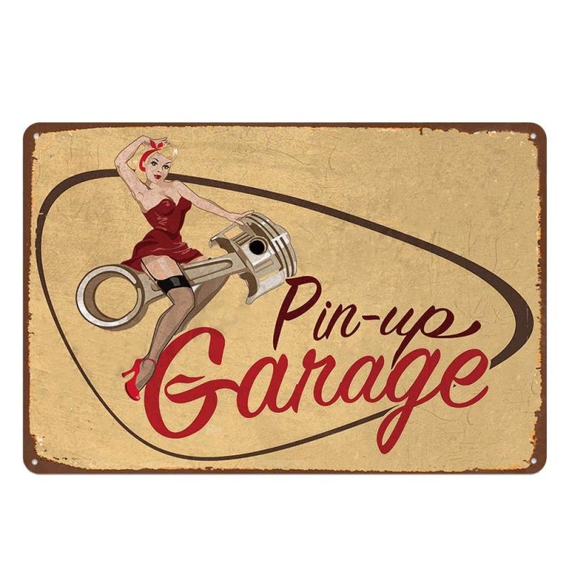 plaque-pin-up-garage-metal plaque pin up garage métal