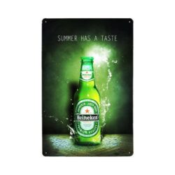 plaque pub métal heineken