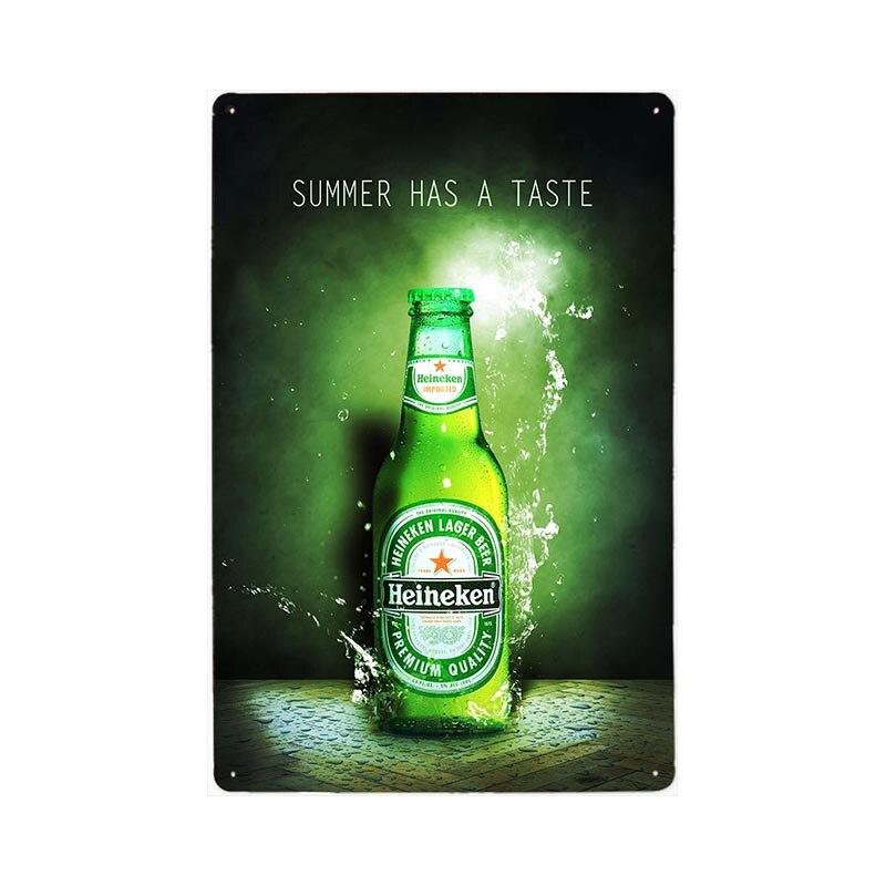 plaque-pub-metal-heineken plaque pub métal heineken