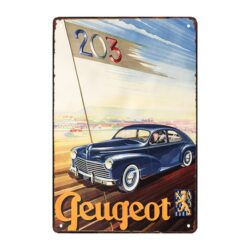 plaque publicitaire ancienne peugeot