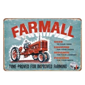 plaque publicitaire ancienne tracteur