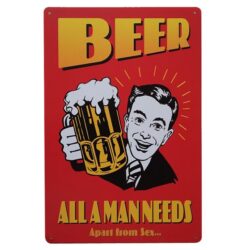 plaque publicitaire bière