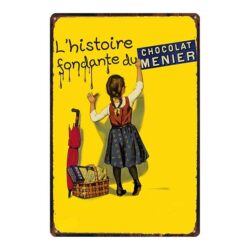 plaque publicitaire chocolat menier