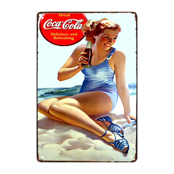 plaque-publicitaire-metal-coca plaque publicitaire métal coca