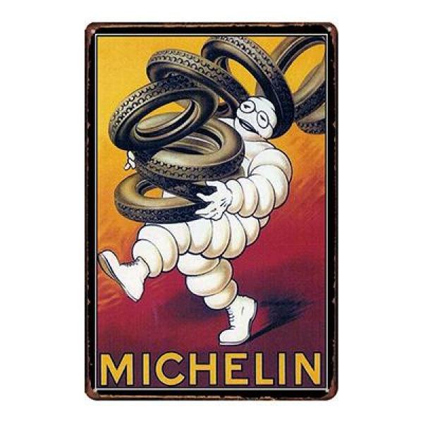 plaque-publicitaire-metal-michelin plaque publicitaire métal michelin