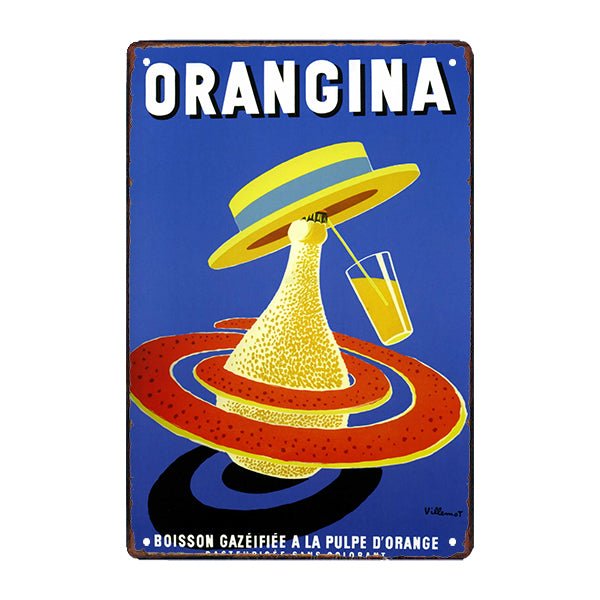 plaque publicitaire orangina