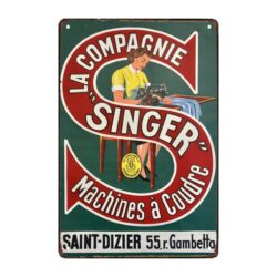 plaque publicitaire singer