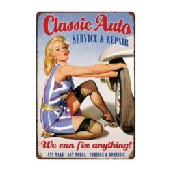 plaque publicitaire vintage garage