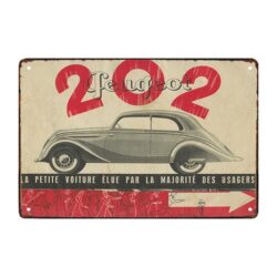 plaque publicitaire vintage peugeot