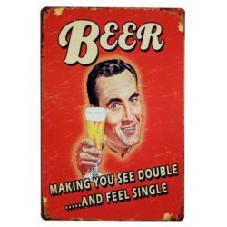 plaque vintage bière