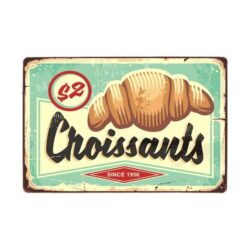 plaque vintage croissant