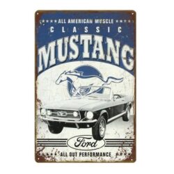 plaque vintage ford mustang