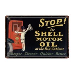 plaque vintage huile